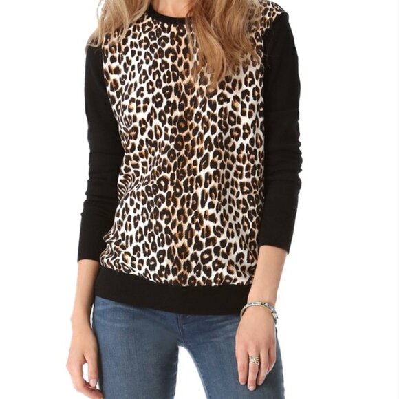 EQUIPMENT FEMME Roland Underground Leopard Sweater - Picture 1 of 3